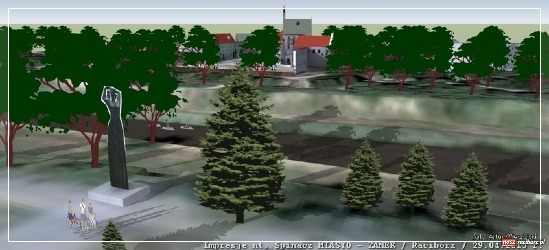 Zdjęcie w galerii na portalu naszraciborz.pl: Kładka dla rowerów przy Moście Zamkowym. Projekt upadł! [FOTO] wiadomości z regionu