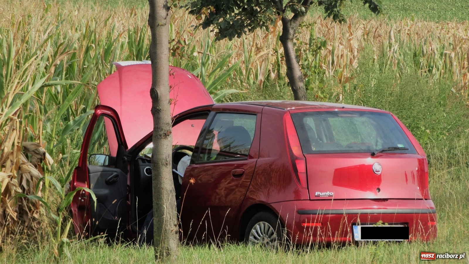 Zdjęcie w galerii na portalu naszraciborz.pl: Groźne zderzenie pojazdów na DK 45 przed Bieńkowicami [FOTO] wiadomości z regionu