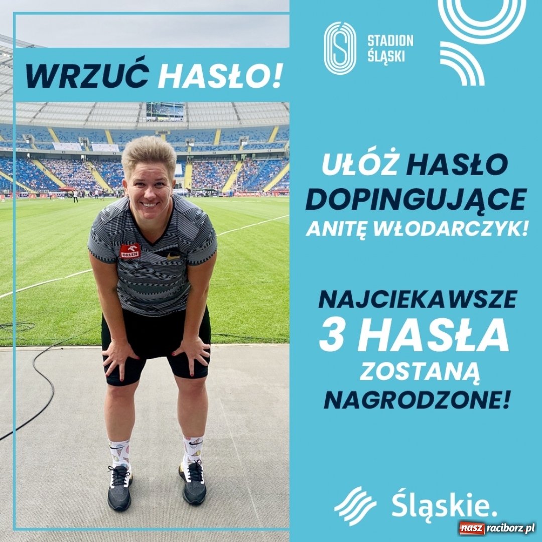 Zdjęcie w galerii na portalu naszraciborz.pl: Wrzuć hasło dla Anity Włodarczyk. Trwa konkurs Stadionu Śląskiego wiadomości z regionu