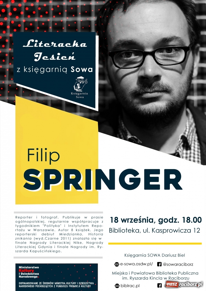 Zdjęcie w galerii na portalu naszraciborz.pl: Autor Wanny z kolumnadą już w środę w raciborskiej bibliotece wiadomości z regionu