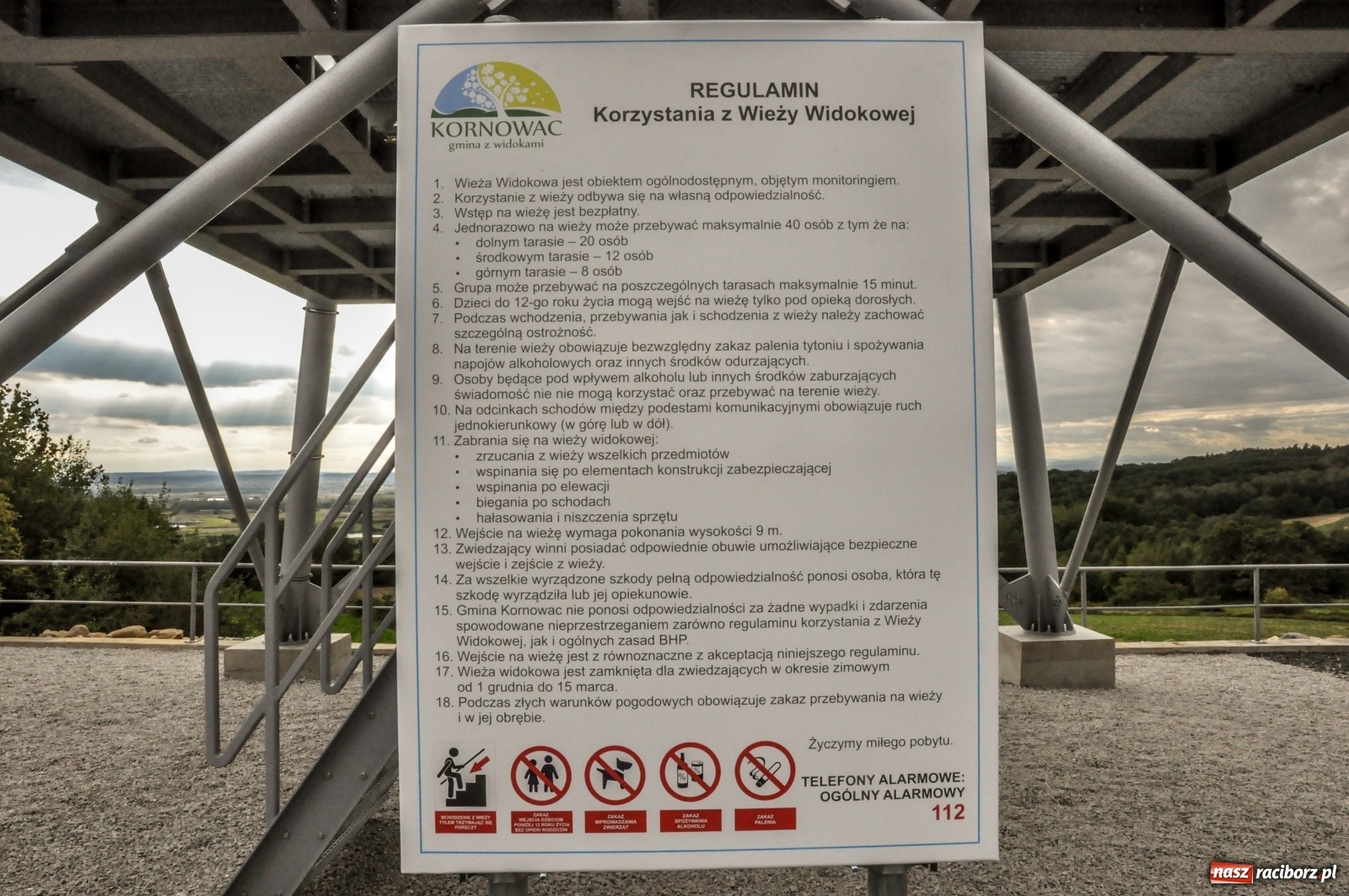 Zdjęcie w galerii na portalu naszraciborz.pl: Wieża widokowa w Pogrzebieniu już otwarta. Zobaczcie, co z niej widać [FOTO]  wiadomości z regionu