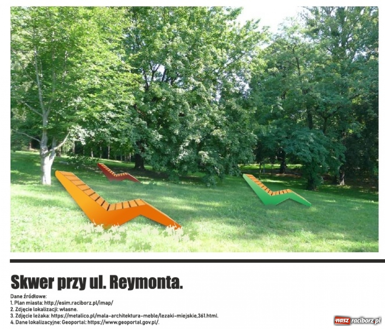 Zdjęcie w galerii na portalu naszraciborz.pl: Hamaki w centrum miasta. Autorka pokazuje wizualizacje  wiadomości z regionu