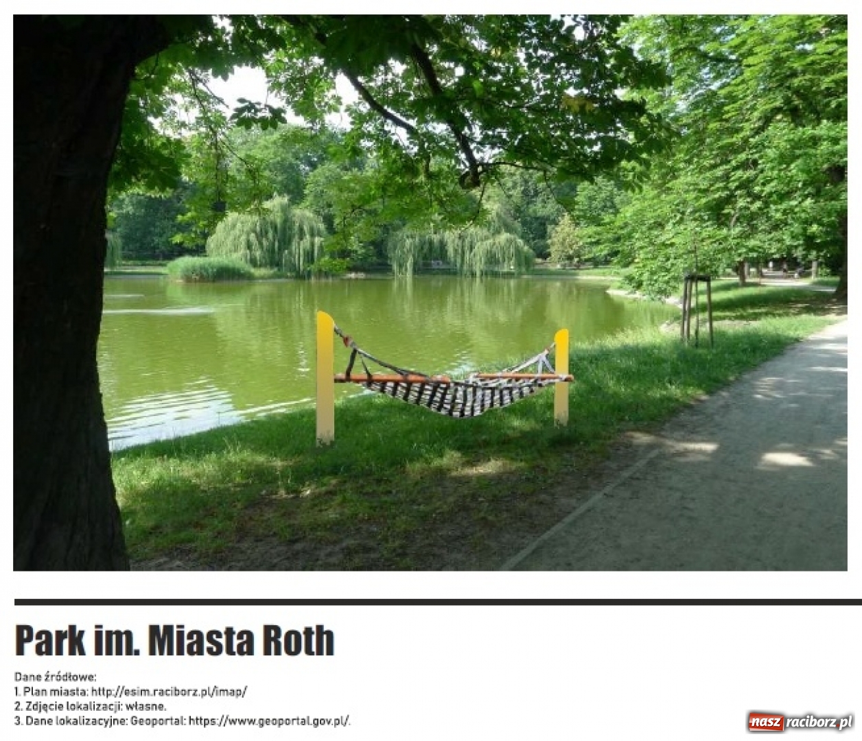 Zdjęcie w galerii na portalu naszraciborz.pl: Hamaki w centrum miasta. Autorka pokazuje wizualizacje  wiadomości z regionu