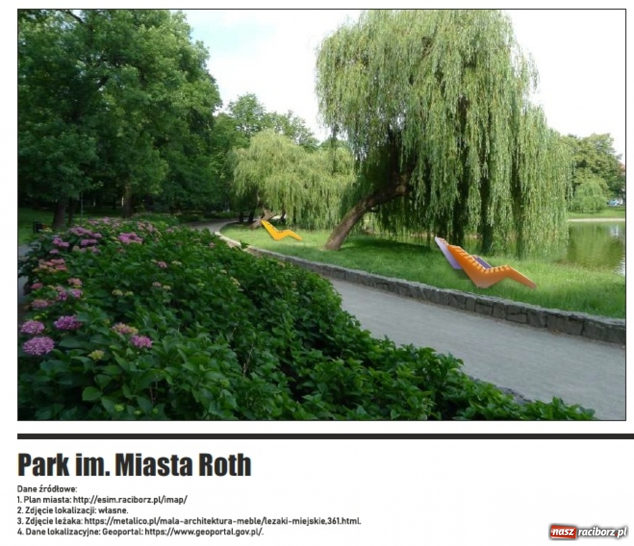 Zdjęcie w galerii na portalu naszraciborz.pl: Hamaki w centrum miasta. Autorka pokazuje wizualizacje  wiadomości z regionu