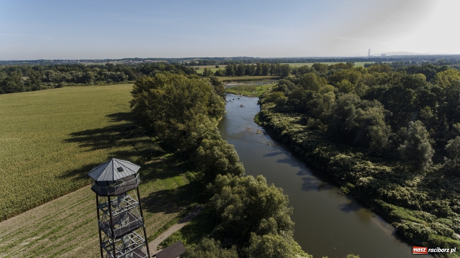 Zdjęcie w galerii na portalu naszraciborz.pl: Meandry Odry z lotu ptaka [FOTO]  wiadomości z regionu
