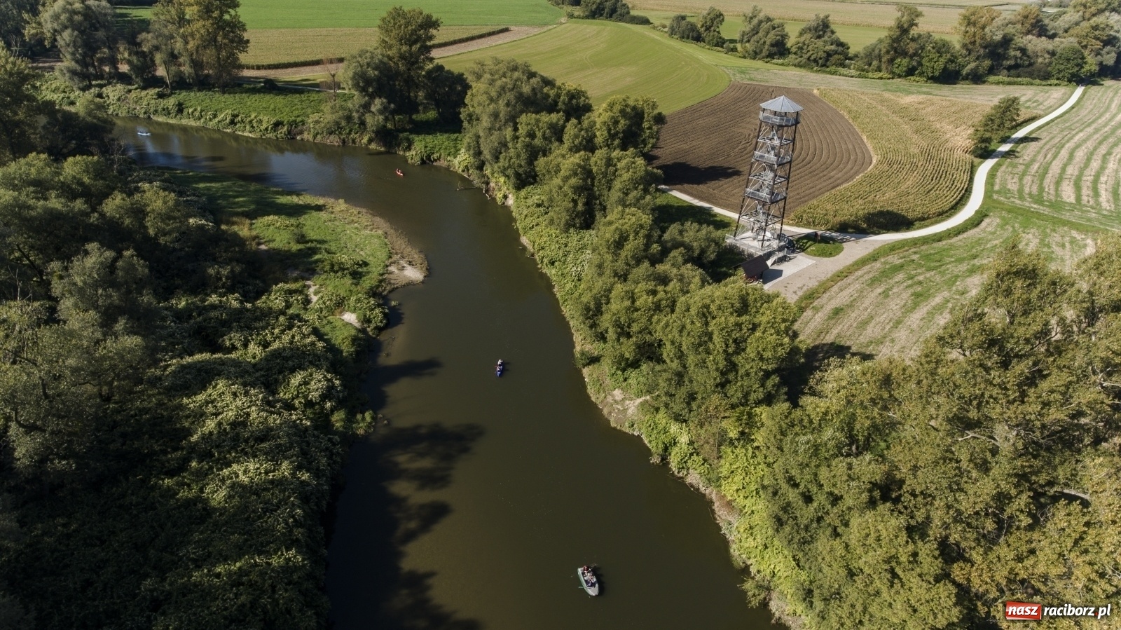 Zdjęcie w galerii na portalu naszraciborz.pl: Meandry Odry z lotu ptaka [FOTO]  wiadomości z regionu