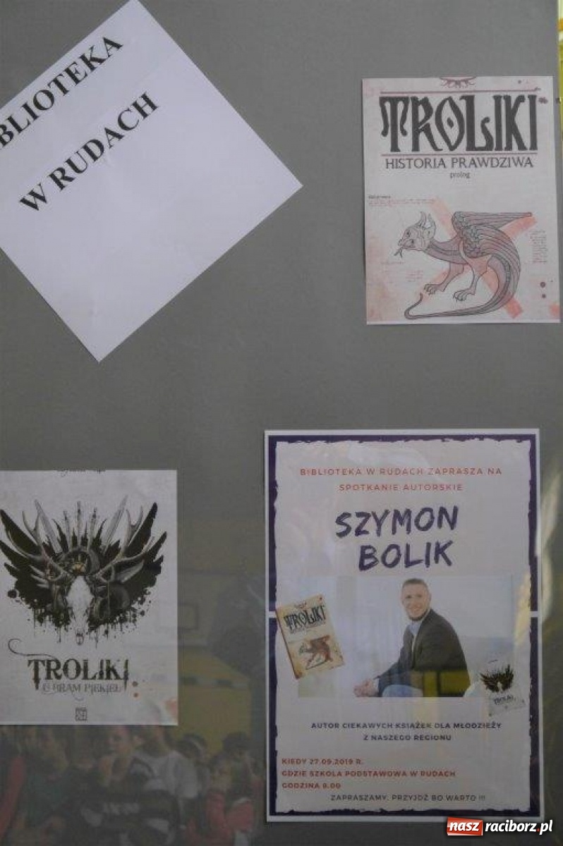 Zdjęcie w galerii na portalu naszraciborz.pl: Szymon Bolik opowiadał w Rudach o trolikach wiadomości z regionu