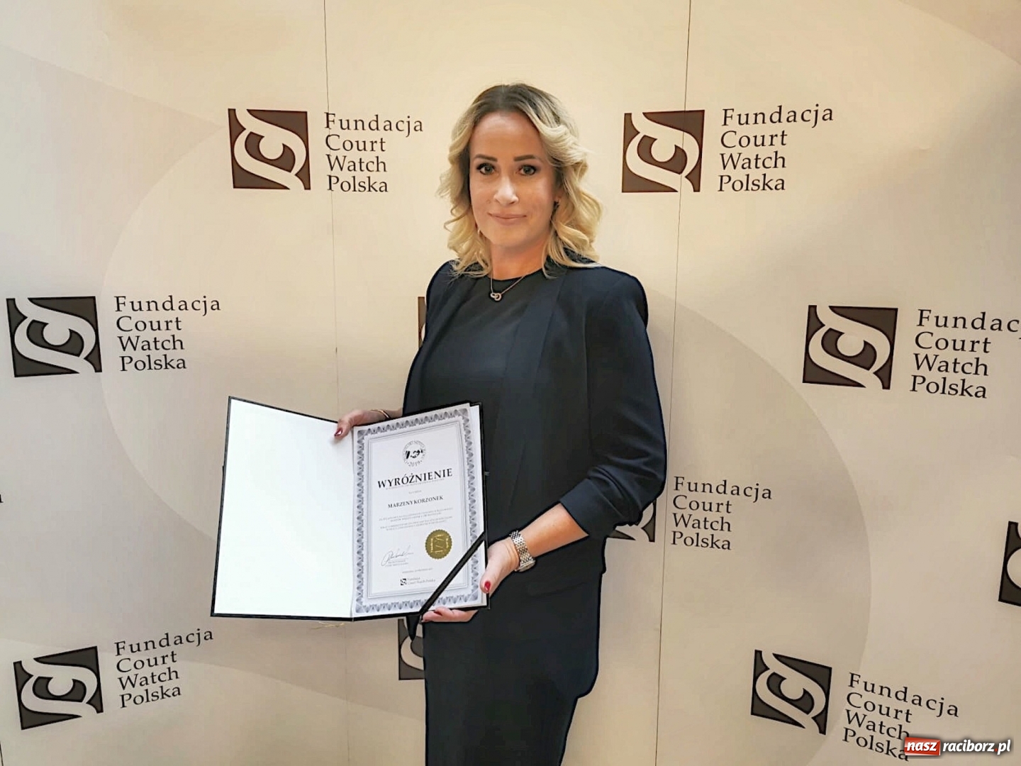 Zdjęcie w galerii na portalu naszraciborz.pl: Prezes Sądu Rejonowego w Raciborzu wyróżniona  wiadomości z regionu