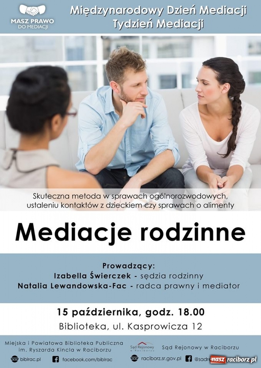 Zdjęcie w galerii na portalu naszraciborz.pl: Tydzień Mediacji w Raciborzu. Szkolenia, wykłady, debata i dyżury  wiadomości z regionu