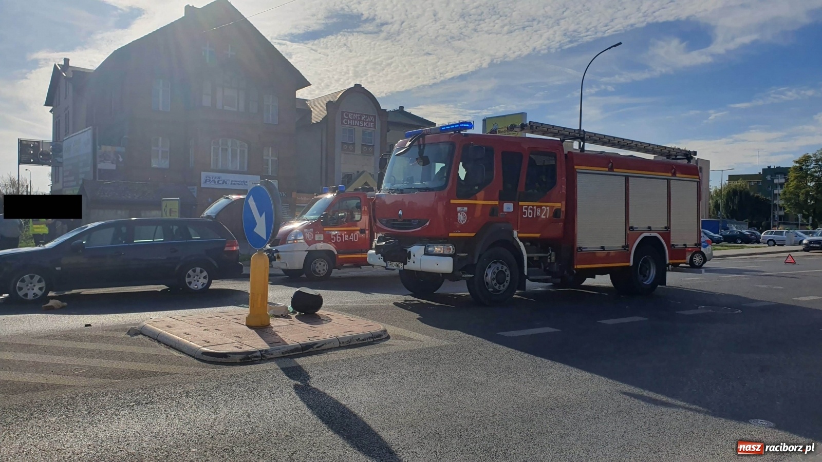 Zdjęcie w galerii na portalu naszraciborz.pl: Zderzenie skutera i opla na Bosackiej [FOTO] wiadomości z regionu
