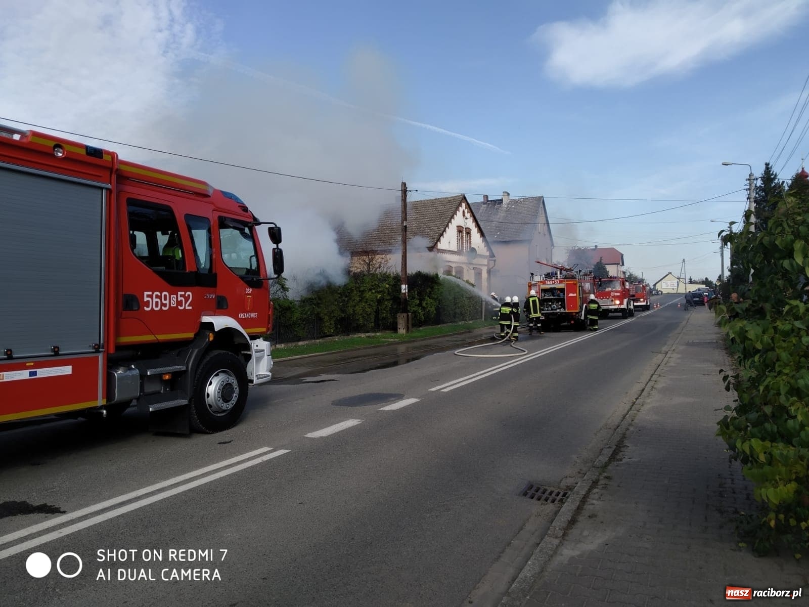 Zdjęcie w galerii na portalu naszraciborz.pl: Pożar w Krzanowicach. Spłonęła doszczętnie altana [FOTO i WIDEO] wiadomości z regionu