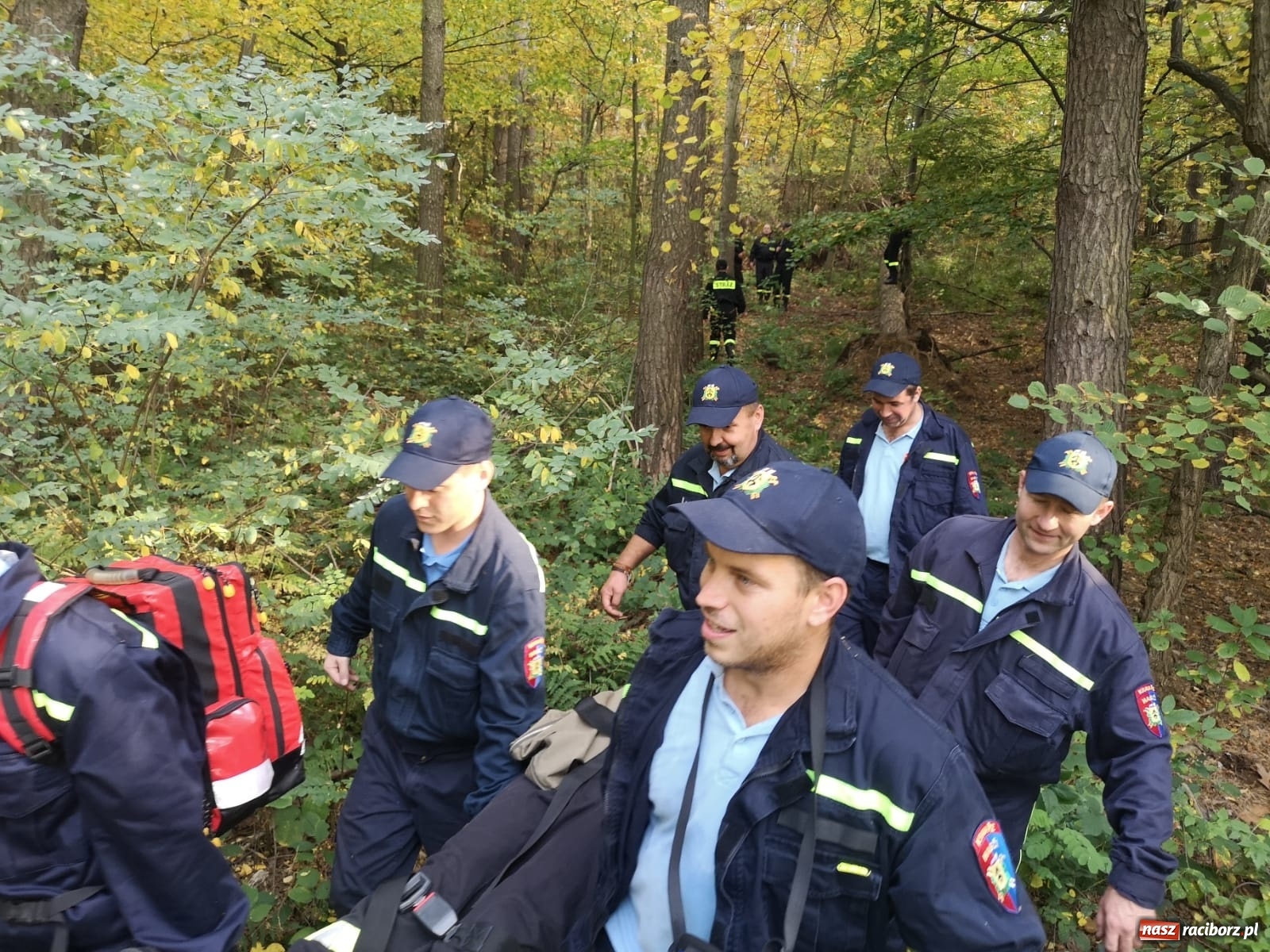 Zdjęcie w galerii na portalu naszraciborz.pl: Ponad dwudziestu strażaków poszukiwało dziś dwóch rannych grzybiarzy  wiadomości z regionu