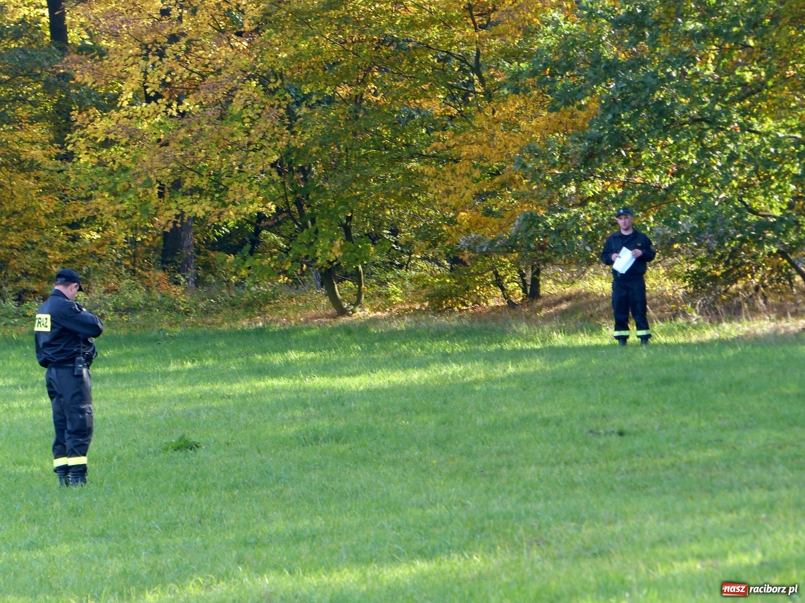 Zdjęcie w galerii na portalu naszraciborz.pl: Ponad dwudziestu strażaków poszukiwało dziś dwóch rannych grzybiarzy  wiadomości z regionu