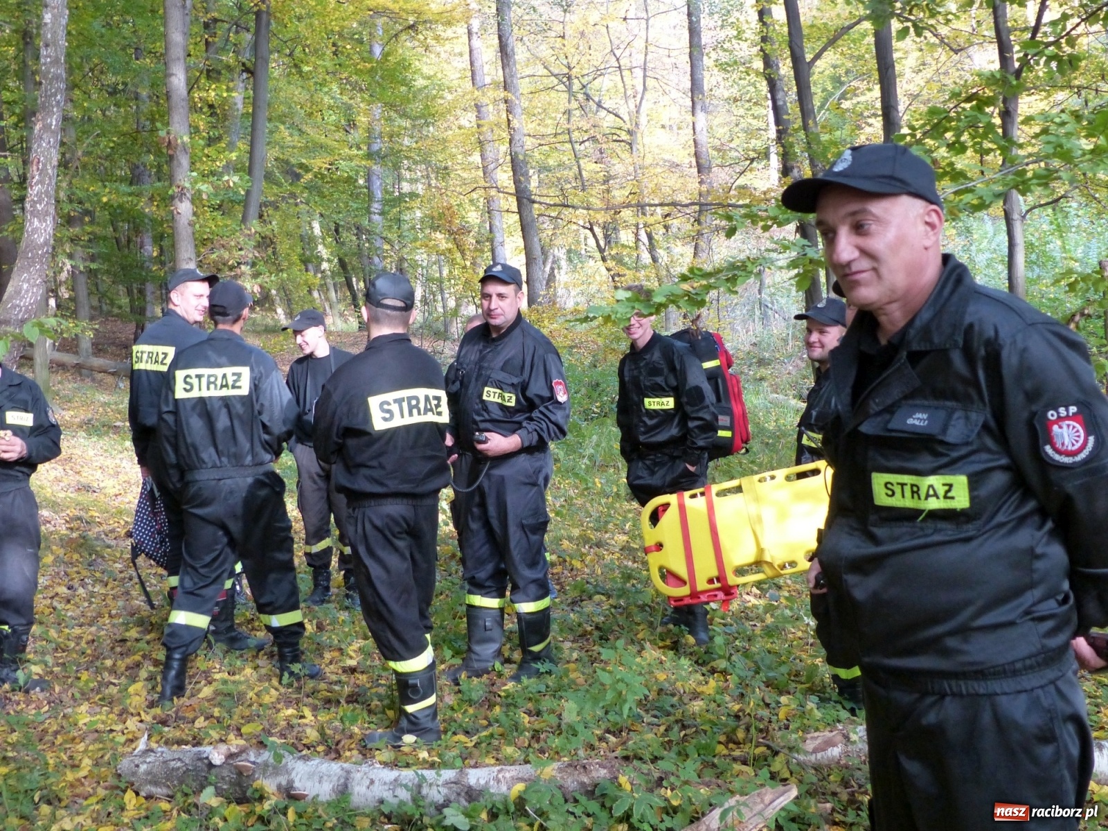 Zdjęcie w galerii na portalu naszraciborz.pl: Ponad dwudziestu strażaków poszukiwało dziś dwóch rannych grzybiarzy  wiadomości z regionu