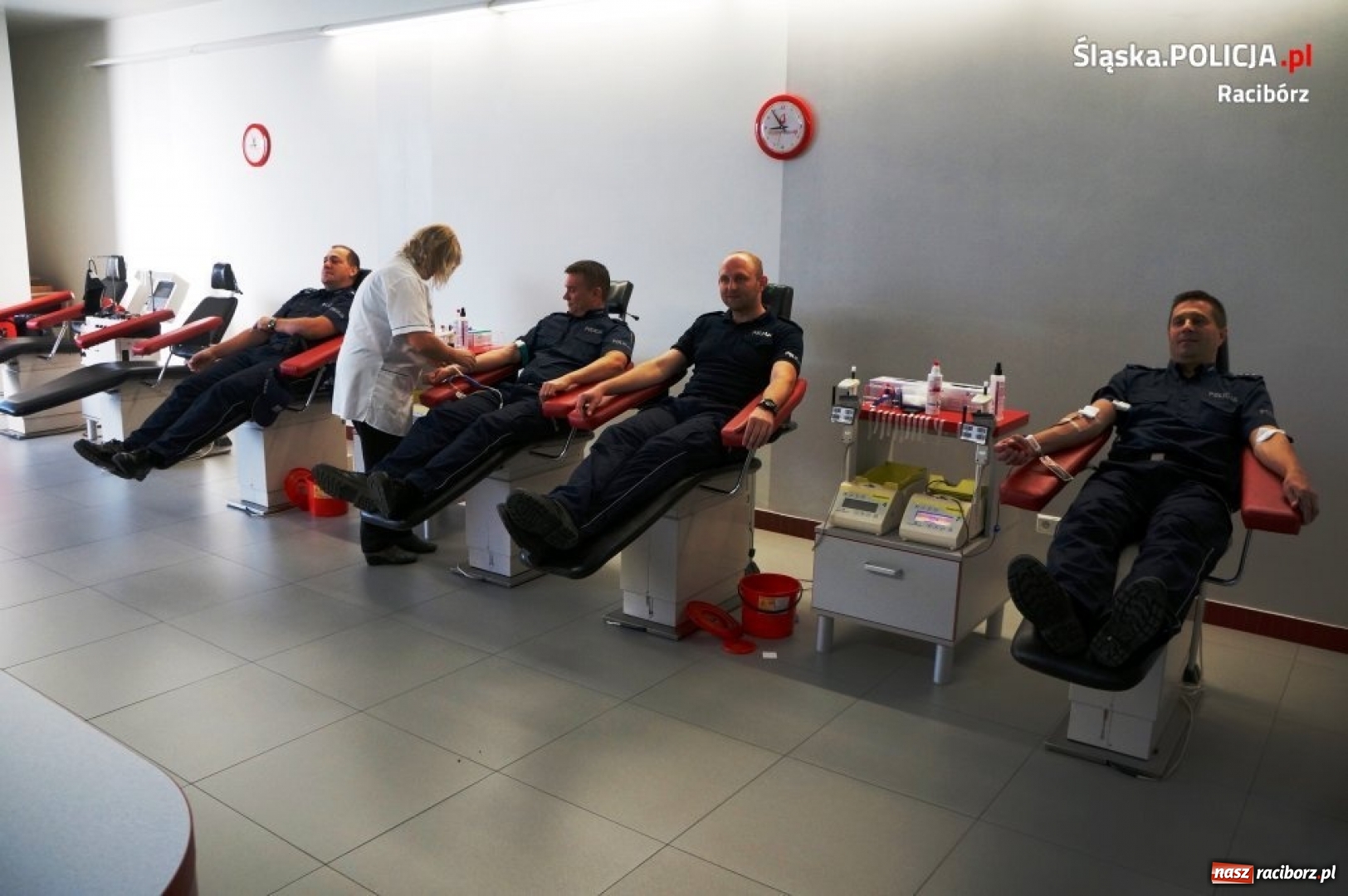 Zdjęcie w galerii na portalu naszraciborz.pl: Policjanci z Raciborza dzielili się własną krwią  wiadomości z regionu