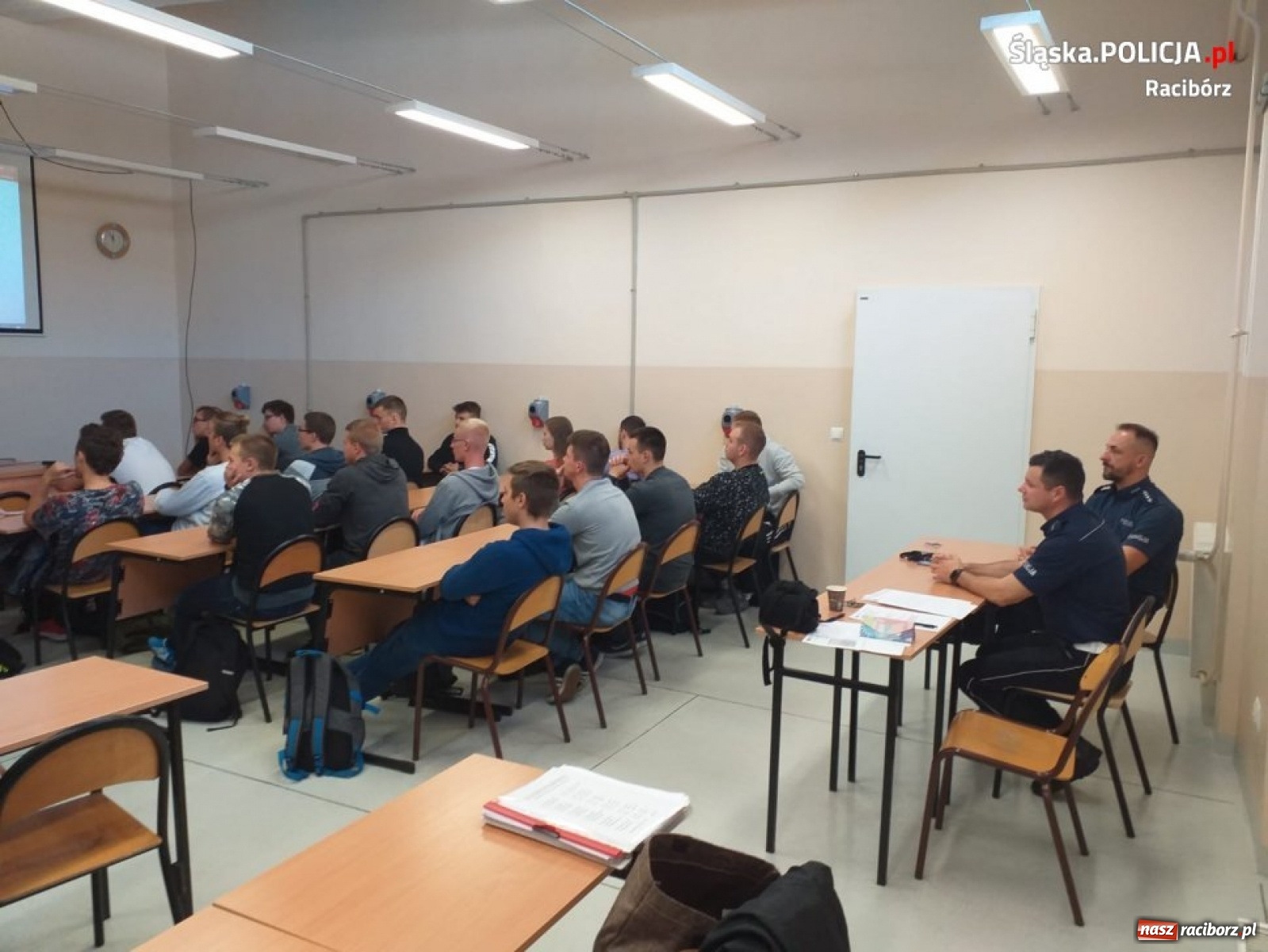 Zdjęcie w galerii na portalu naszraciborz.pl: Uczniowie Mechanika na szkoleniu z zakresu cyberprzestępczości wiadomości z regionu