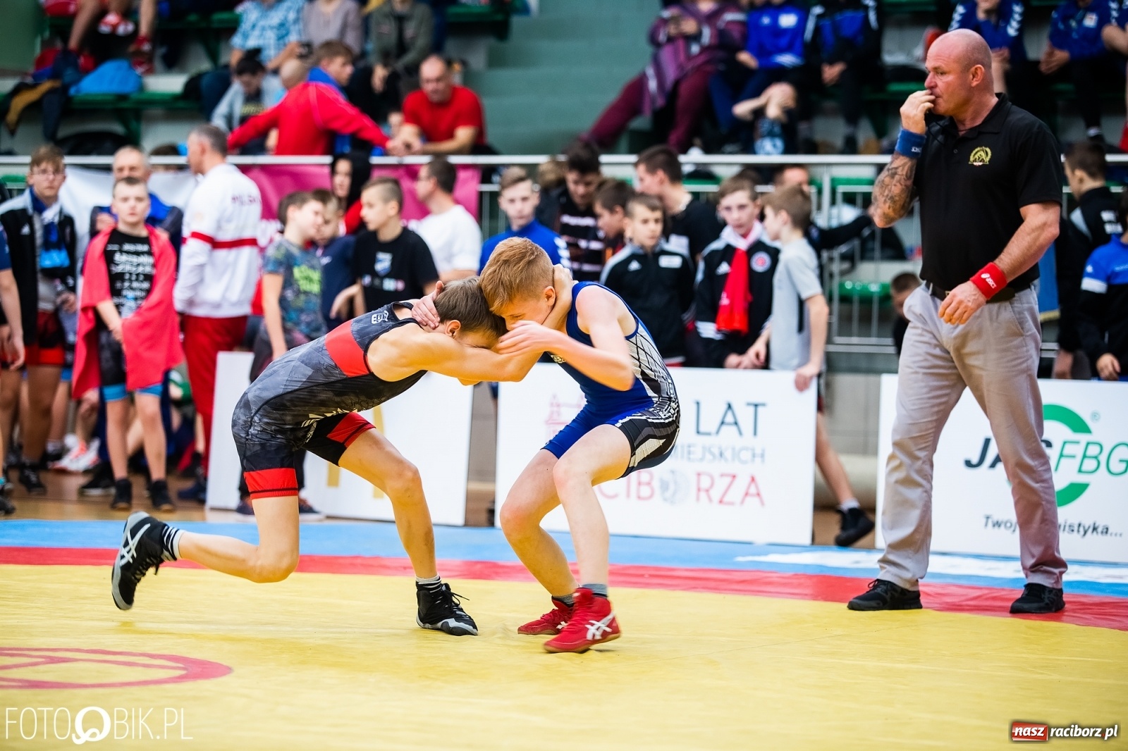Zdjęcie w galerii na portalu naszraciborz.pl: Mistrzostwa Polski Młodzików w Zapasach w Arenie Rafako wiadomości z regionu