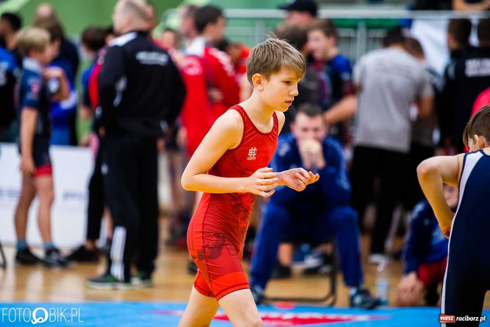 Zdjęcie w galerii na portalu naszraciborz.pl: Mistrzostwa Polski Młodzików w Zapasach w Arenie Rafako wiadomości z regionu