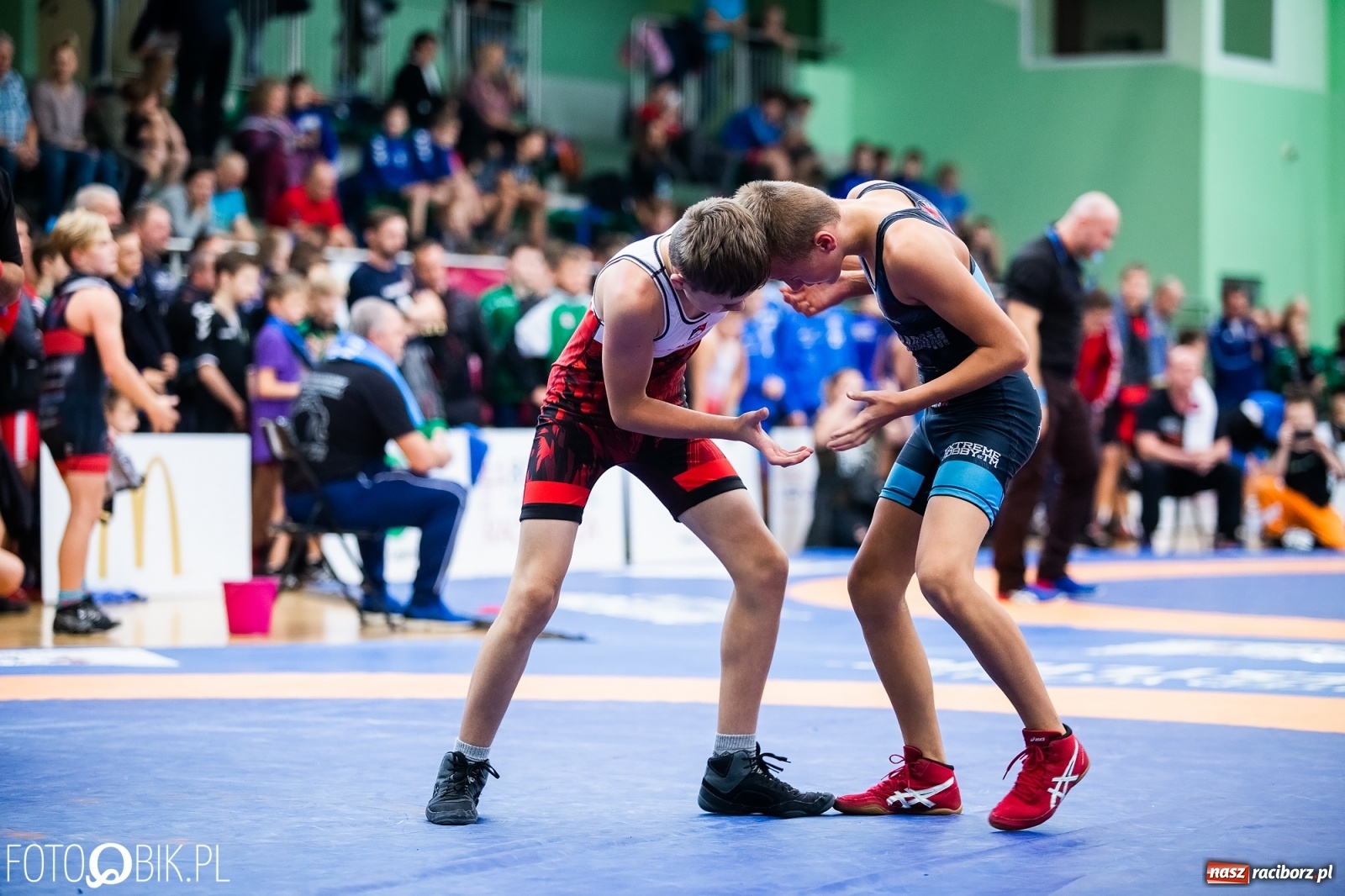 Zdjęcie w galerii na portalu naszraciborz.pl: Mistrzostwa Polski Młodzików w Zapasach w Arenie Rafako wiadomości z regionu