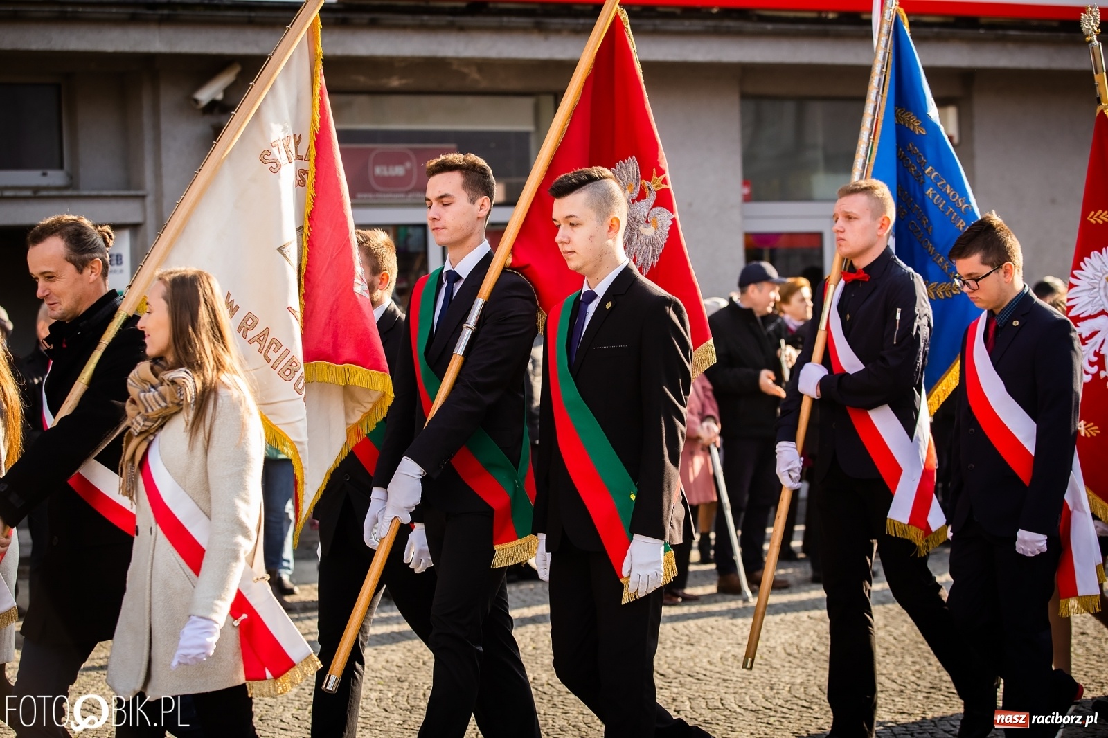 Zdjęcie w galerii na portalu naszraciborz.pl: Święto Niepodległości. Niech żyje Polska, niech żyje Racibórz!  wiadomości z regionu