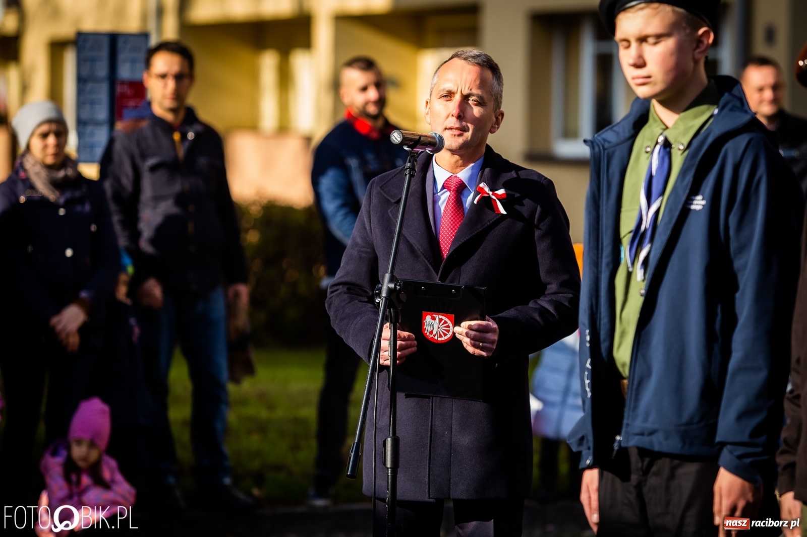 Zdjęcie w galerii na portalu naszraciborz.pl: Święto Niepodległości. Niech żyje Polska, niech żyje Racibórz!  wiadomości z regionu