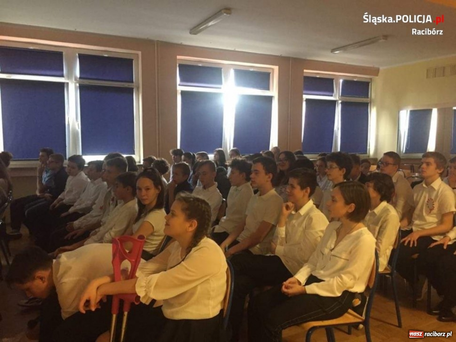 Zdjęcie w galerii na portalu naszraciborz.pl: Raciborscy policjanci na spotkaniach z młodzieżą wiadomości z regionu