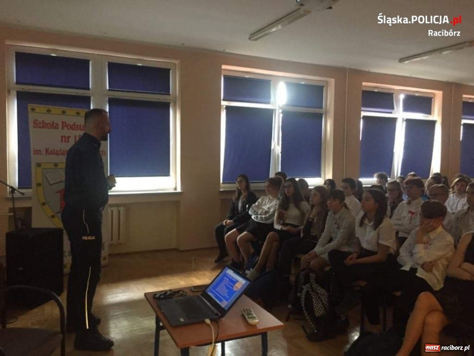 Zdjęcie w galerii na portalu naszraciborz.pl: Raciborscy policjanci na spotkaniach z młodzieżą wiadomości z regionu