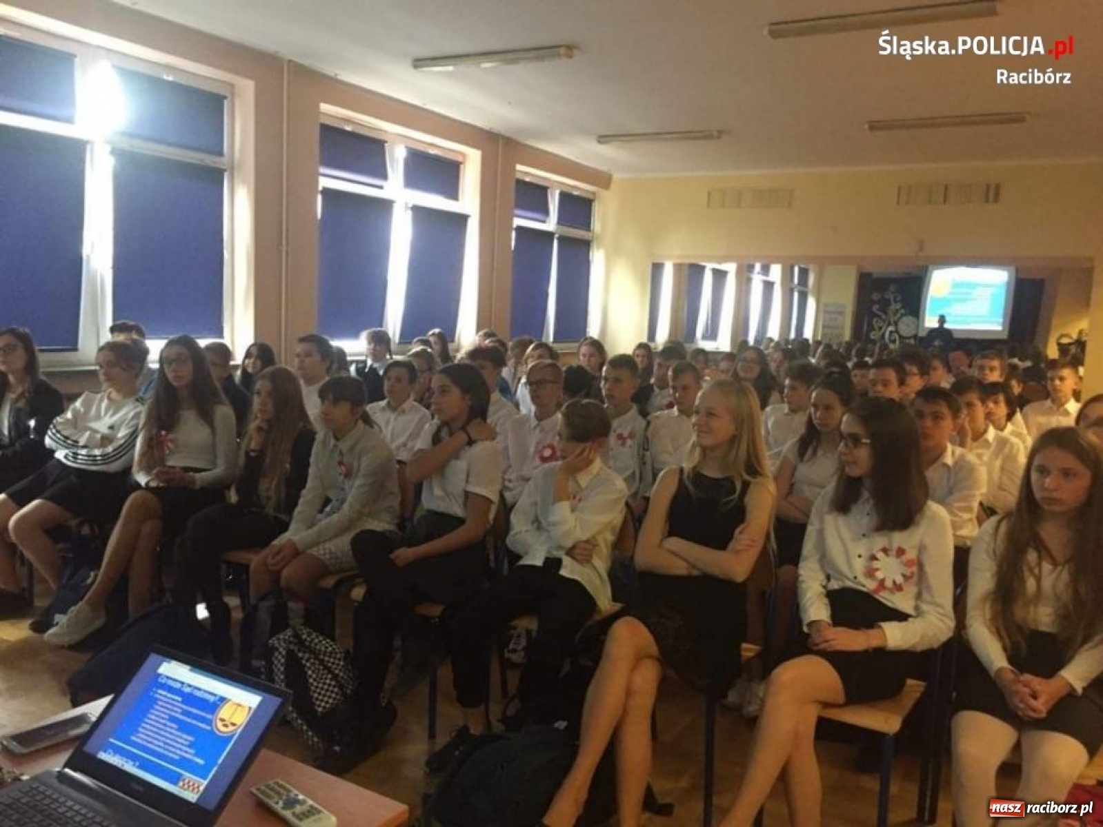 Zdjęcie w galerii na portalu naszraciborz.pl: Raciborscy policjanci na spotkaniach z młodzieżą wiadomości z regionu