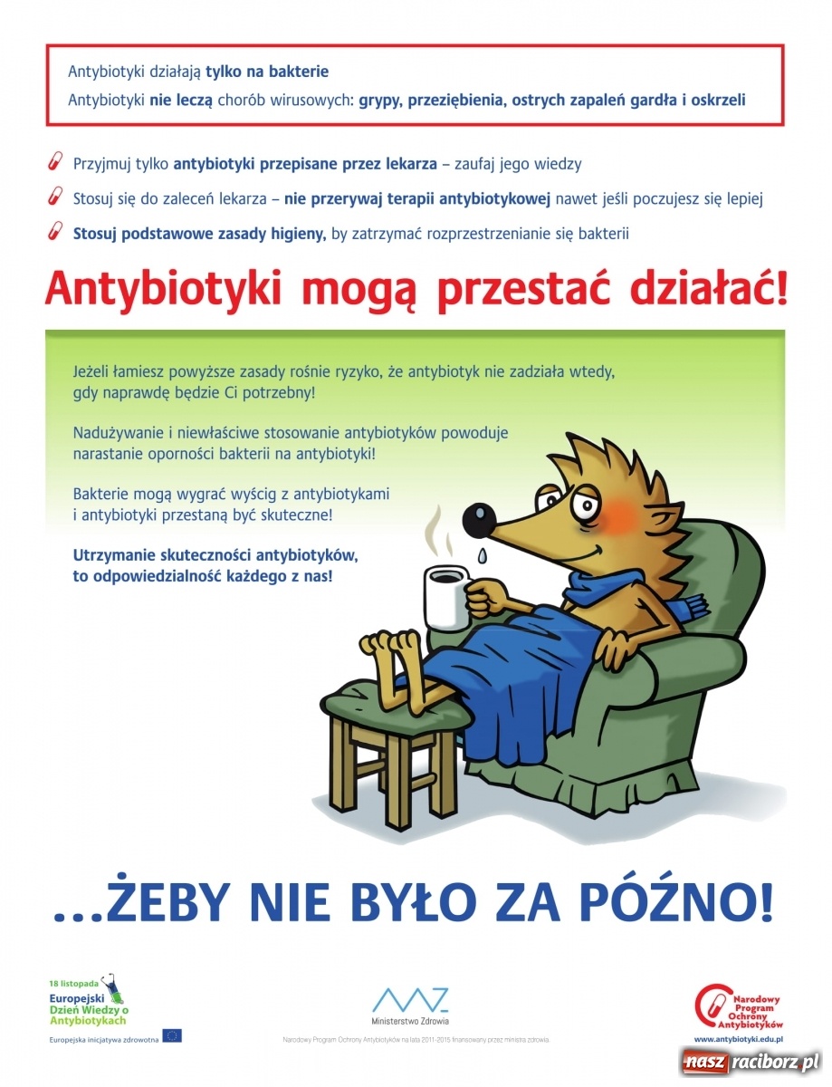 Zdjęcie w galerii na portalu naszraciborz.pl: Czy wiesz kiedy brać antybiotyki? wiadomości z regionu