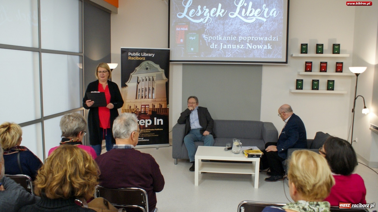 Zdjęcie w galerii na portalu naszraciborz.pl: Leszek Libera gościem raciborskiej biblioteka wiadomości z regionu