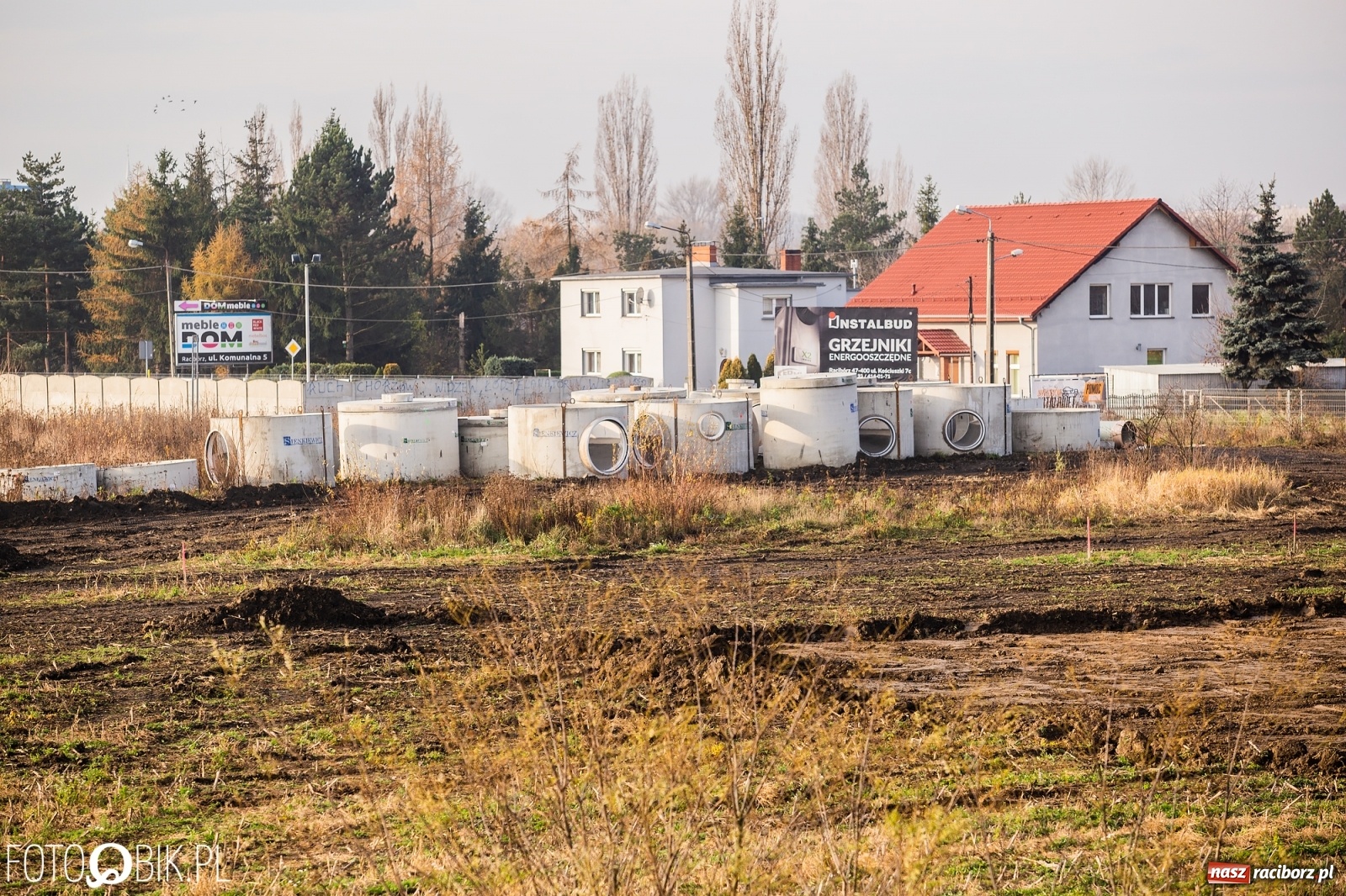 Zdjęcie w galerii na portalu naszraciborz.pl: Przed mostem na Rudzkiej powstaje węzeł komunikacyjny  wiadomości z regionu