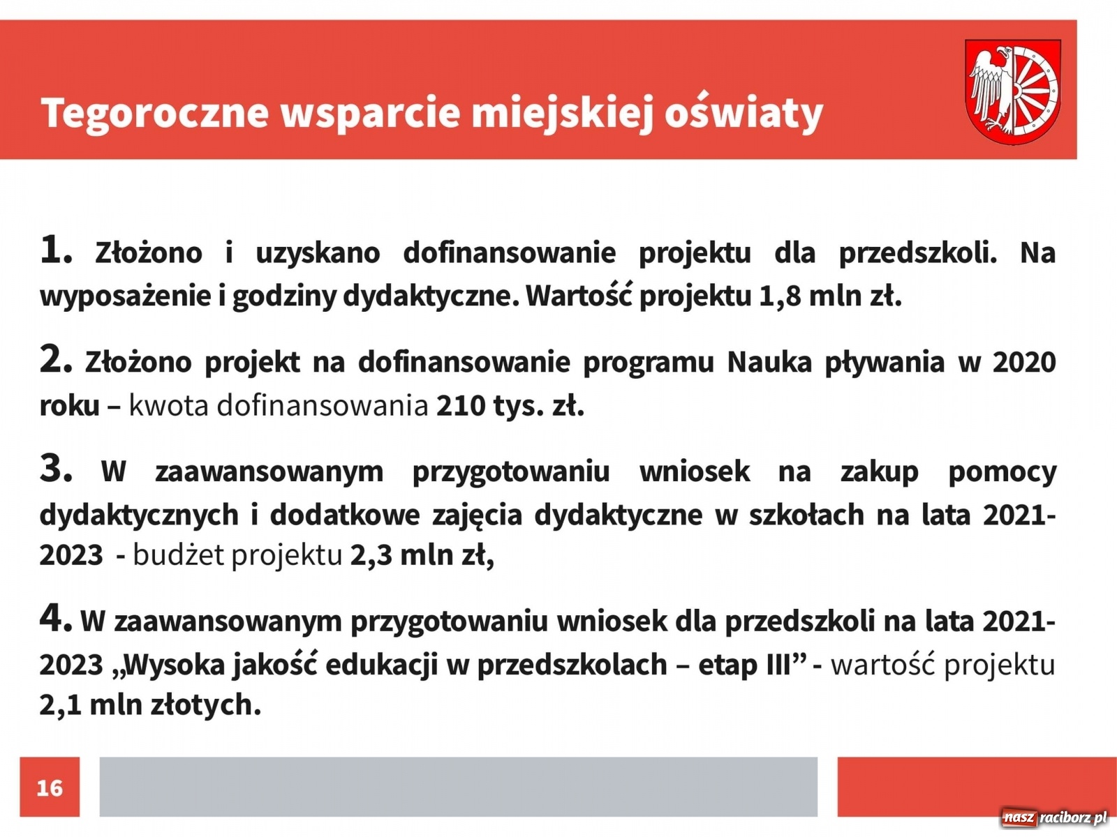 Zdjęcie w galerii na portalu naszraciborz.pl: Urząd przedstawił dane na temat kosztów kształcenia w Raciborzu [pobierz raporty]  wiadomości z regionu