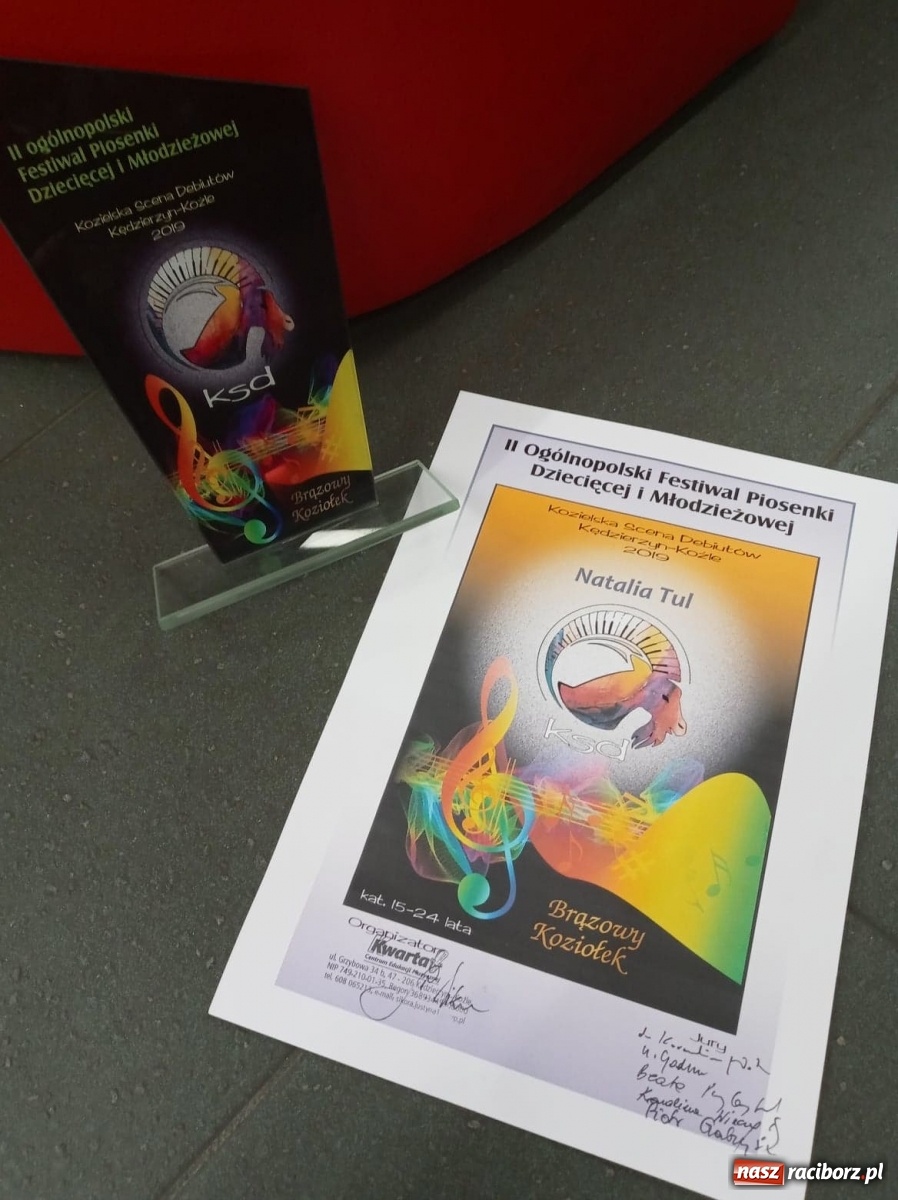 Zdjęcie w galerii na portalu naszraciborz.pl: Sukces Natalii Tul z MDK wiadomości z regionu