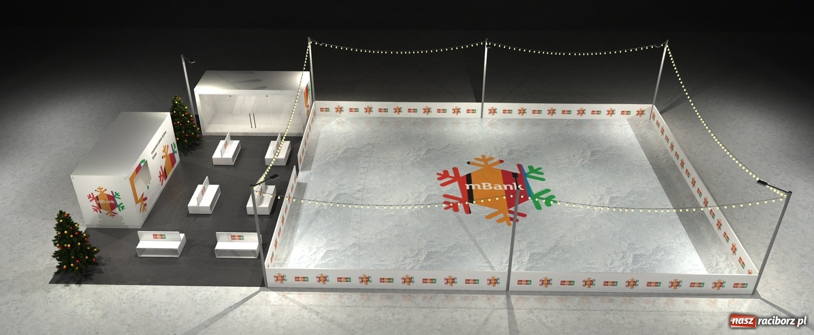 Zdjęcie w galerii na portalu naszraciborz.pl: Tak będzie wyglądało lodowisko na rynku w Raciborzu  wiadomości z regionu