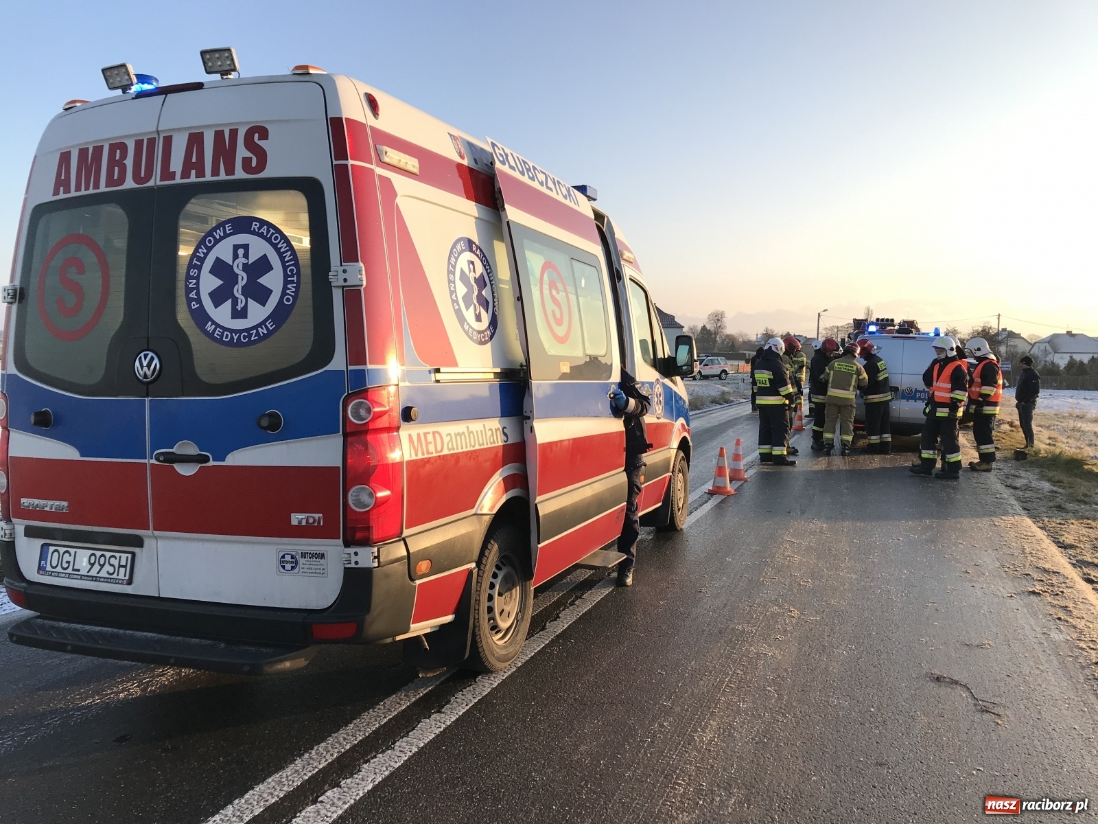 Zdjęcie w galerii na portalu naszraciborz.pl: Raport 998. Dwa groźne zdarzenia na DW 416 wiadomości z regionu