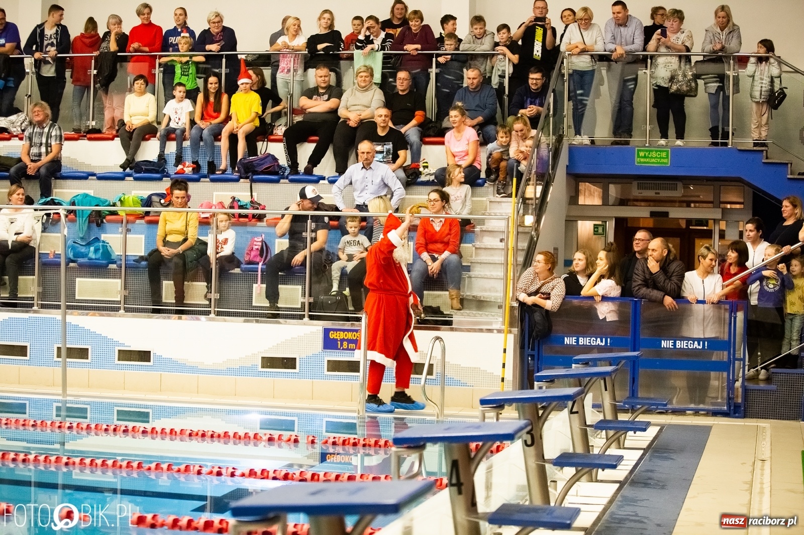 Zdjęcie w galerii na portalu naszraciborz.pl: Mikołajkowe zawody pływackie w ZSOMS wiadomości z regionu