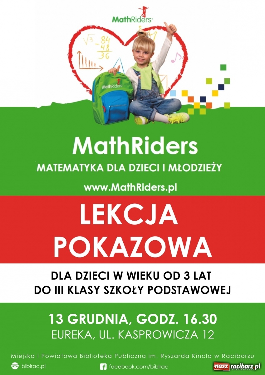 Zdjęcie w galerii na portalu naszraciborz.pl: Pokochać matematykę. Lekcja pokazowa w raciborskiej książnicy wiadomości z regionu