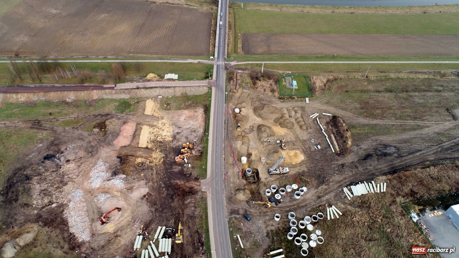 Zdjęcie w galerii na portalu naszraciborz.pl: Wschodnia obwodnica Raciborza. Najnowszy raport z budowy [FOTO i WIDEO] wiadomości z regionu