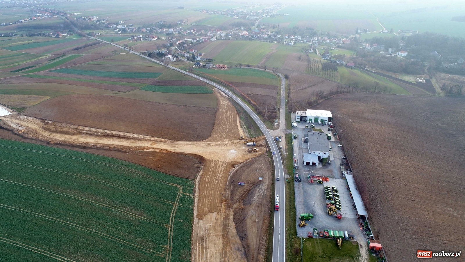 Zdjęcie w galerii na portalu naszraciborz.pl: Wschodnia obwodnica Raciborza. Najnowszy raport z budowy [FOTO i WIDEO] wiadomości z regionu