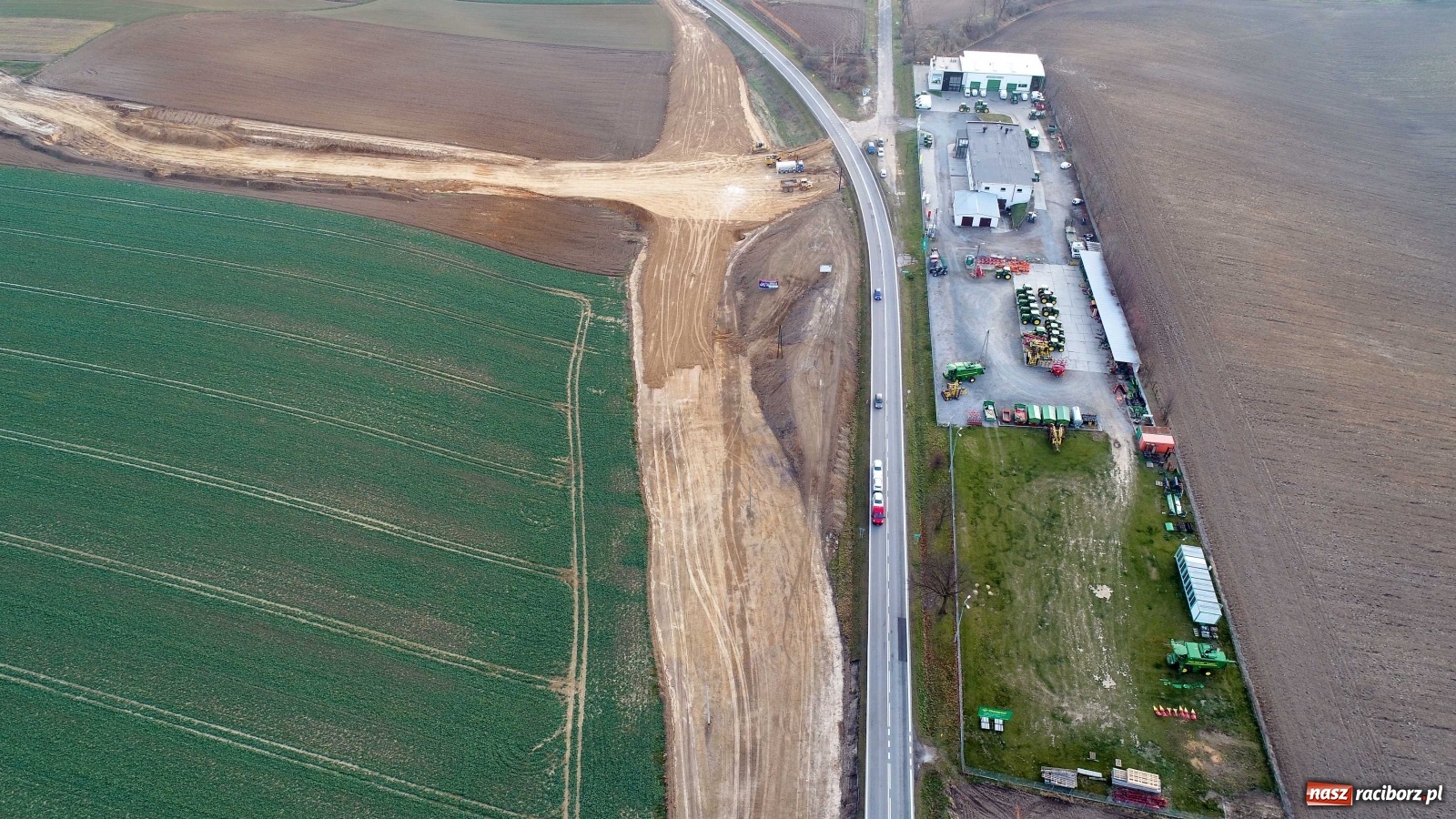 Zdjęcie w galerii na portalu naszraciborz.pl: Wschodnia obwodnica Raciborza. Najnowszy raport z budowy [FOTO i WIDEO] wiadomości z regionu