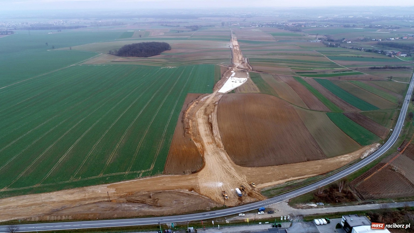Zdjęcie w galerii na portalu naszraciborz.pl: Wschodnia obwodnica Raciborza. Najnowszy raport z budowy [FOTO i WIDEO] wiadomości z regionu