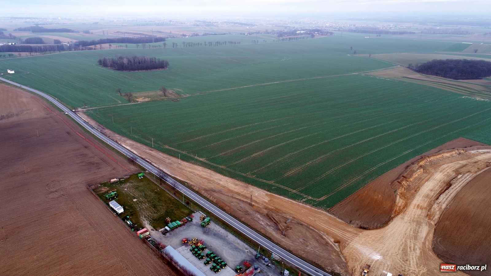 Zdjęcie w galerii na portalu naszraciborz.pl: Wschodnia obwodnica Raciborza. Najnowszy raport z budowy [FOTO i WIDEO] wiadomości z regionu