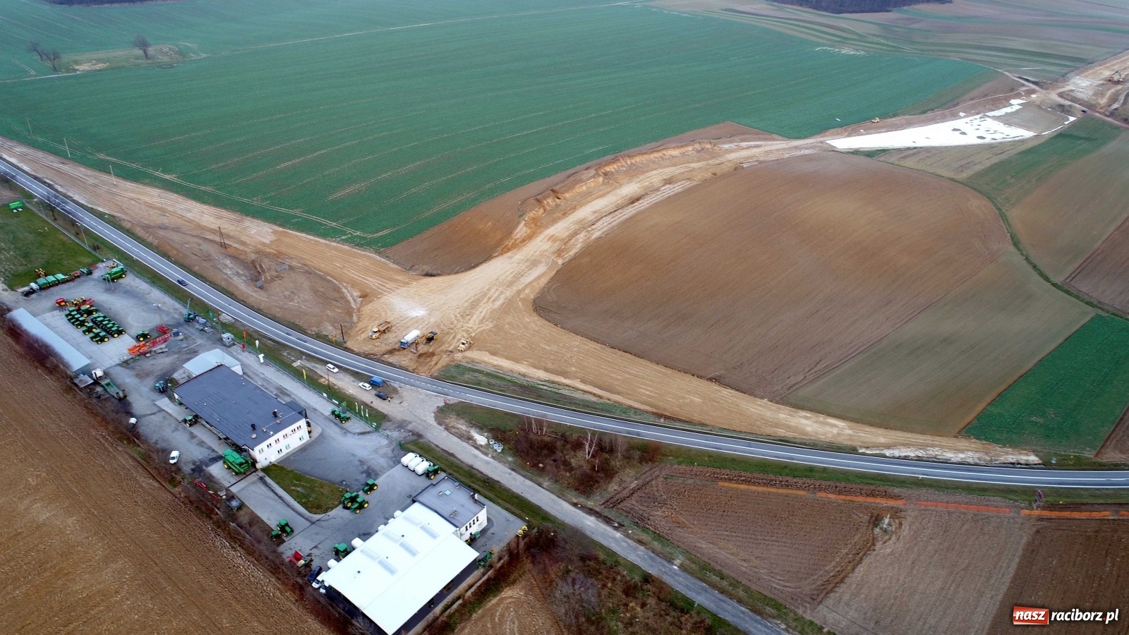 Zdjęcie w galerii na portalu naszraciborz.pl: Wschodnia obwodnica Raciborza. Najnowszy raport z budowy [FOTO i WIDEO] wiadomości z regionu