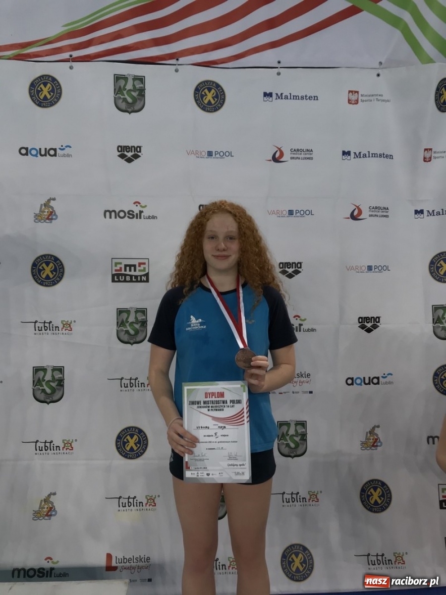 Zdjęcie w galerii na portalu naszraciborz.pl: Pływanie. Maja Wygnał z brązowym medalem wiadomości z regionu
