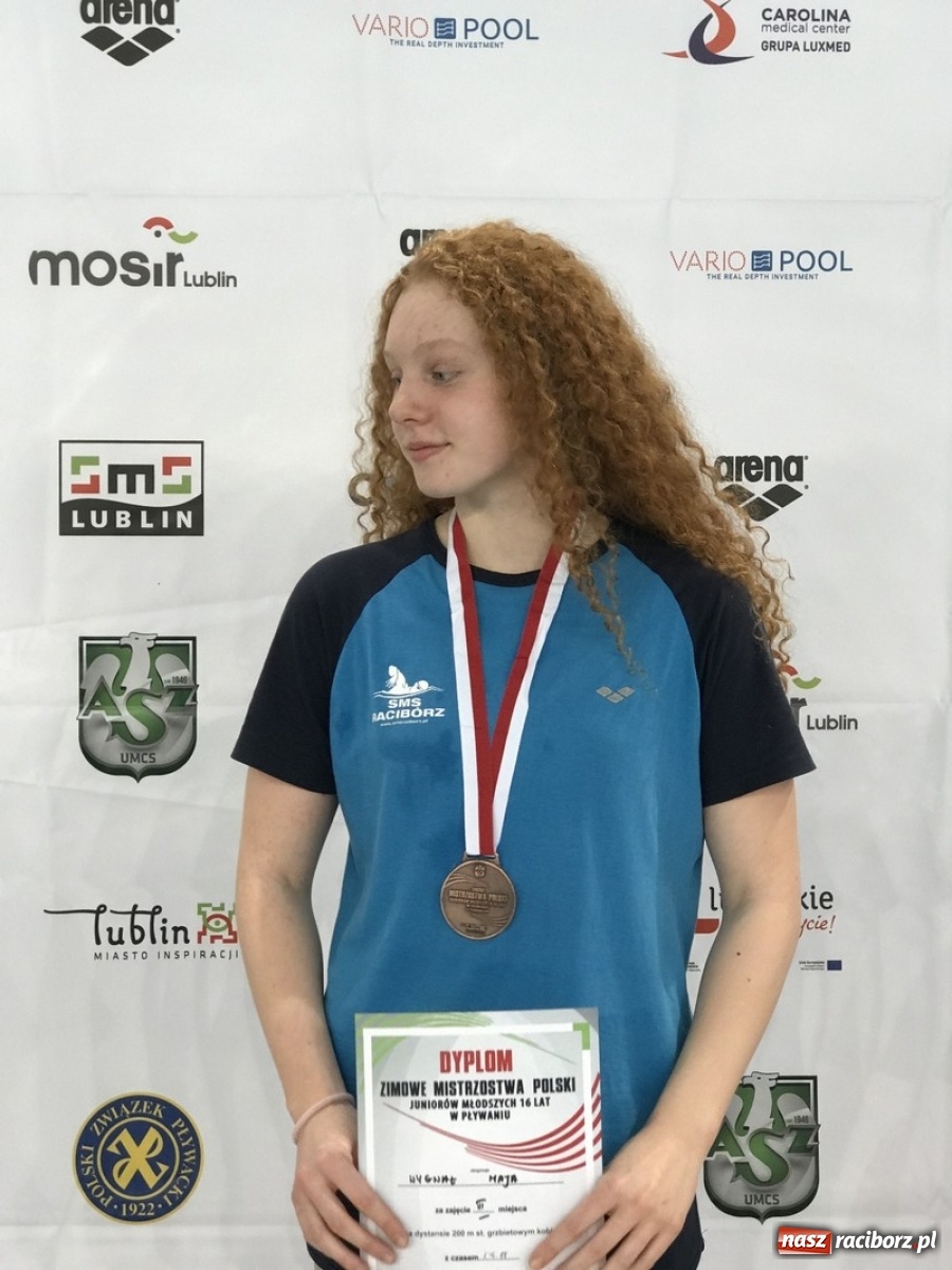 Zdjęcie w galerii na portalu naszraciborz.pl: Pływanie. Maja Wygnał z brązowym medalem wiadomości z regionu