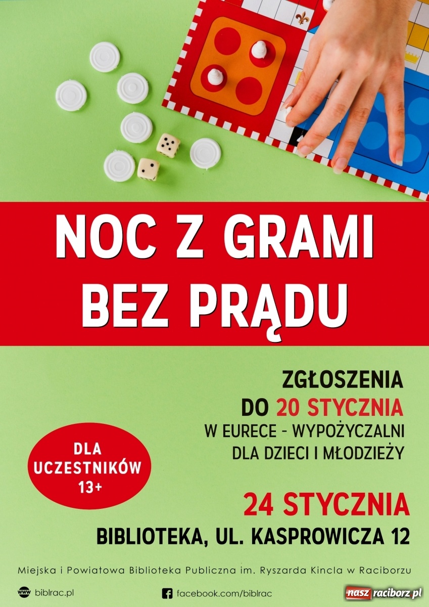 Zdjęcie w galerii na portalu naszraciborz.pl: Ferie z biblioteką: Noc z grami bez prądu wiadomości z regionu