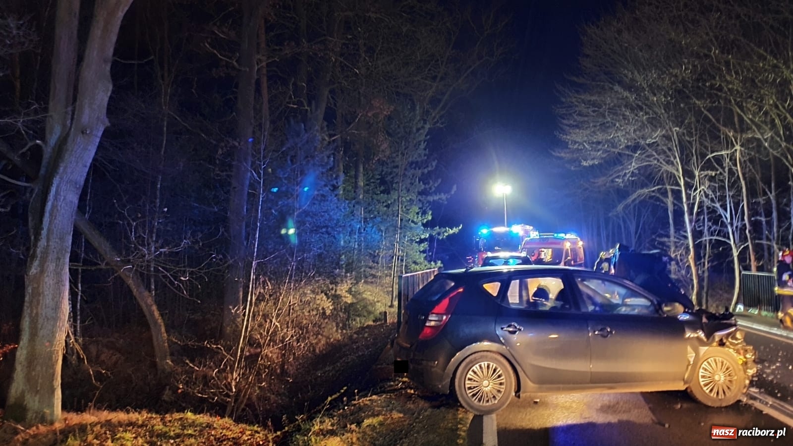 Zdjęcie w galerii na portalu naszraciborz.pl: Tragedia pod Rudą Kozielską. Dachowanie za Miedonią. Komunikat policji  wiadomości z regionu