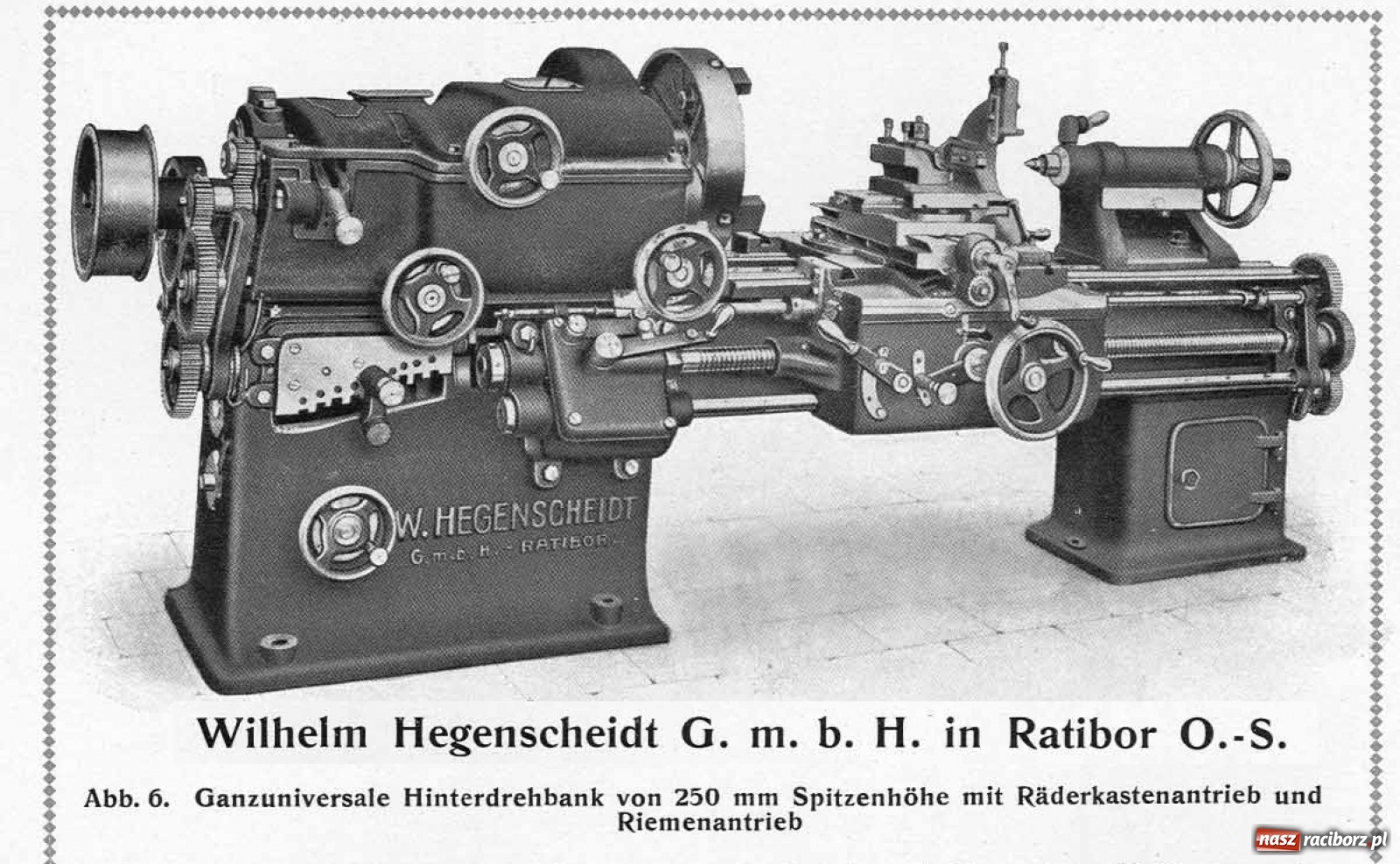 Zdjęcie w galerii na portalu naszraciborz.pl: 130 lat temu w Raciborzu powstała firma Hegenscheidt wiadomości z regionu