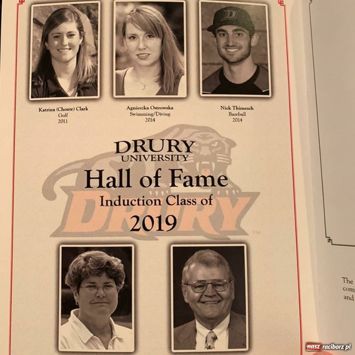 Zdjęcie w galerii na portalu naszraciborz.pl: Agnieszka Ostrowska w Galerii Sław Uniwersytetu Drury wiadomości z regionu