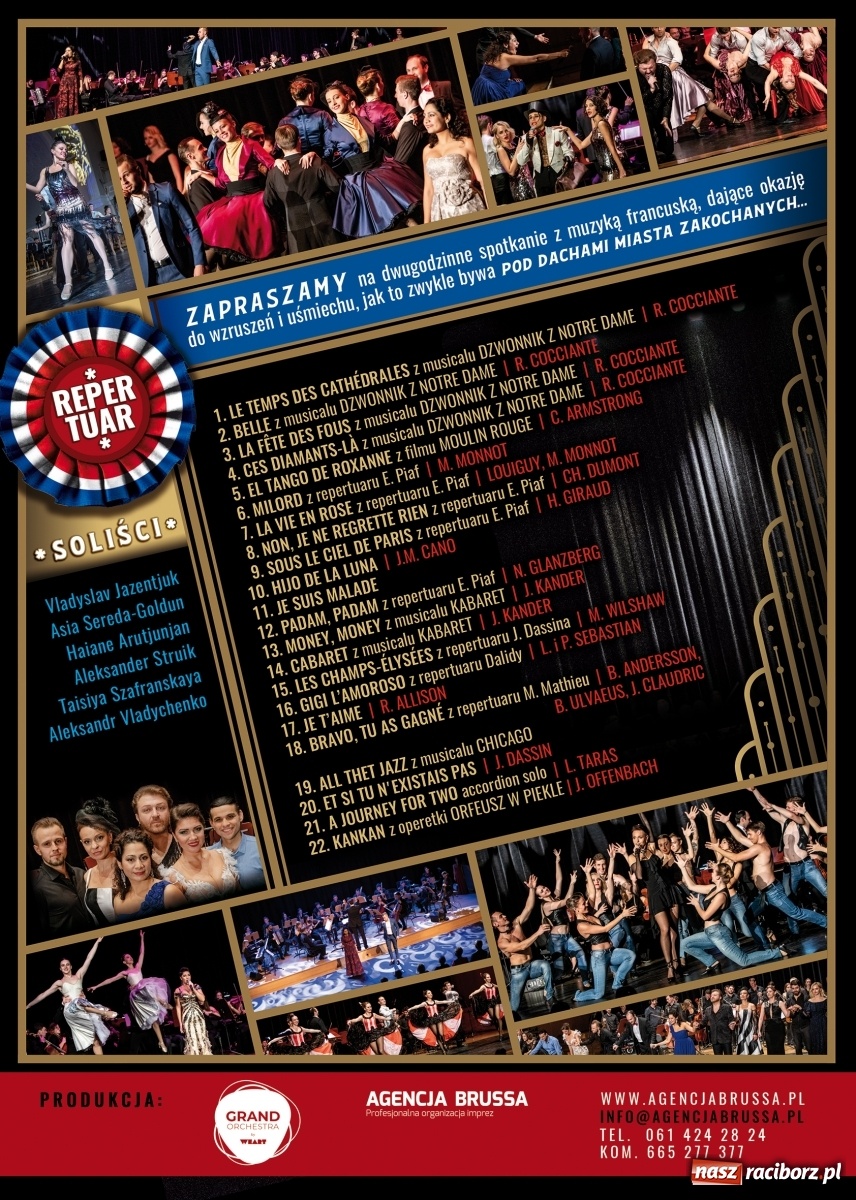 Zdjęcie w galerii na portalu naszraciborz.pl: Pod dachami Paryża - niezwykły koncert już w środę 22 stycznia w RCK! wiadomości z regionu